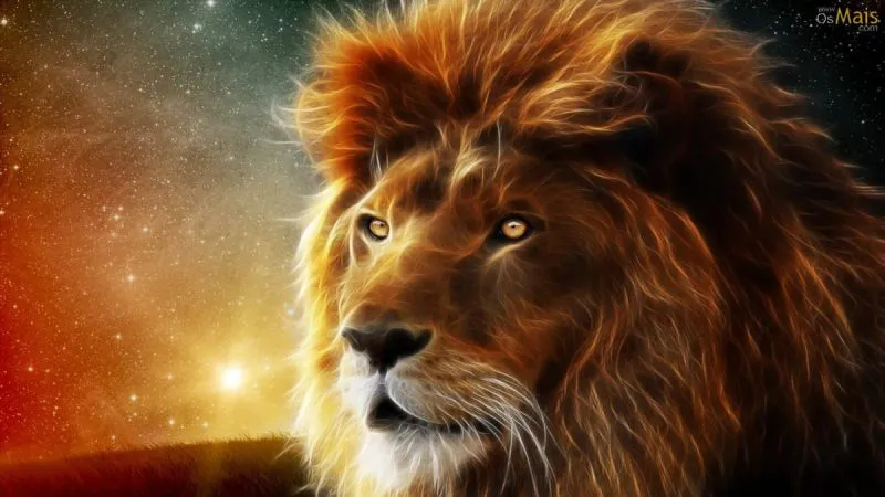 Adesivo Painel de Parede de Leão para Quarto e Sala