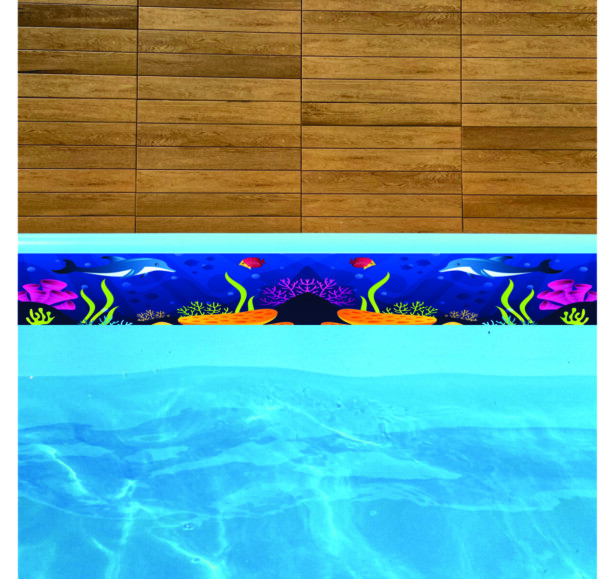 Bordas de Piscina Adesiva com Proteção UV